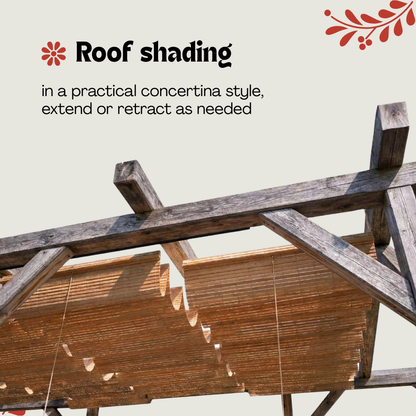 Outdoor Pergola Canopy - Light Brown Bamboo