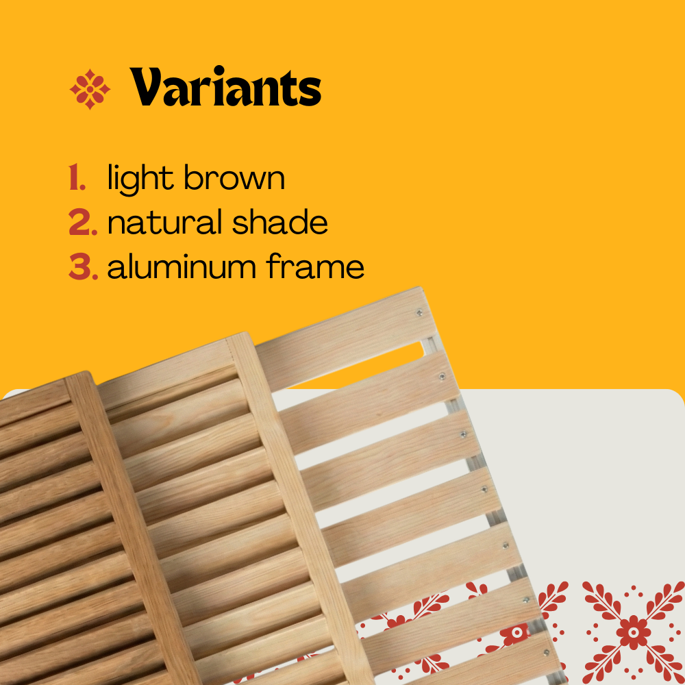 Sliding Outdoor Sunscreen for Terraces - Natural wood