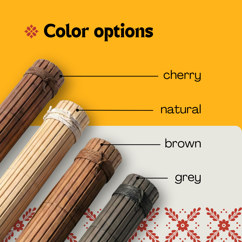 Wooden Pergola Blind - Natural