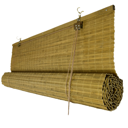 Bamboo Blackout Blind - Light Brown (Walnut)