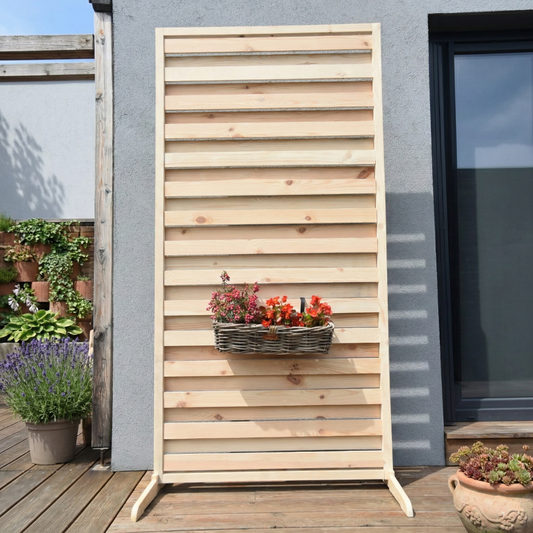 Freestanding Outdoor Privacy Screen Gen. 1 - Natural wood